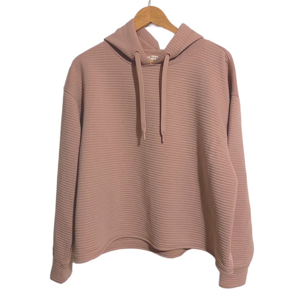 Workshop Republic Clothing Dusty Rose Ribbed Hoodie